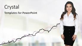  Presentation with stock market - PPT layouts featuring is working at the stock background and a  colored foreground