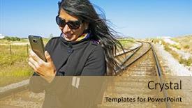  Presentation with writing the text human rights - Presentation theme consisting of is writing a text message background and a  colored foreground