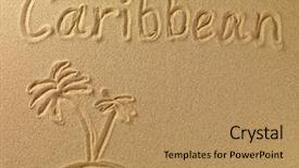  Presentation with cyber sex word written - Presentation design consisting of is written on a sand background and a coral colored foreground