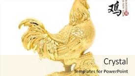  Presentation with stamps - Presentation design featuring rooster gold rooster chinese background and a blonde colored foreground
