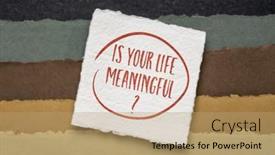  Presentation with inspirational - Slide set with is-your-life-meaningful-inspirational background and a coral colored foreground