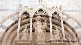  Presentation with baby jesus - Presentation theme having isa-italy-june-06-2015 background and a coral colored foreground