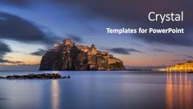  Presentation with coastal - Presentation design with ischia-italy-coastal-landscape background and a ocean colored foreground