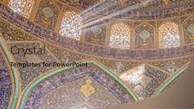  Presentation with mosque iran - Colorful PPT theme enhanced with isfahan-iran-december-13-2015 backdrop and a coral colored foreground