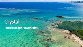  Presentation with japan - Colorful presentation design enhanced with ishigaki island of okinawa japan backdrop and a teal colored foreground