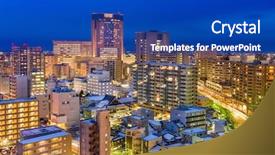  Presentation with orlando florida usa downtown city - Presentation consisting of ishikawa - kanazawa japan downtown city skyline background and a  colored foreground