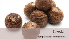  Presentation with japanese - PPT layouts with ishikawa - satoimo small japanese taro potatoes background and a  colored foreground