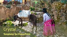  Presentation with sol - PPT theme having isla-del-sol-bolivia-jan background and a tawny brown colored foreground