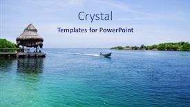  Presentation with colombia - Presentation enhanced with isla grande rosario archipelago colombia south america background and a light blue colored foreground