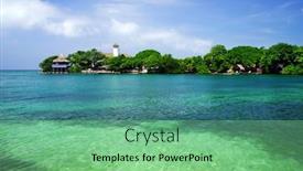  Presentation with colombia - Theme enhanced with isla grande rosario archipelago colombia south america background and a seafoam green colored foreground