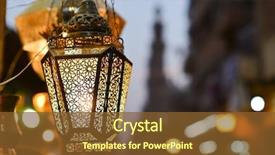  Presentation with lantern - Theme with islam - old lantern in khan khalili background and a tawny brown colored foreground