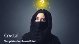  Presentation with woman muslim - Slides having islam - young muslim woman wearing niqab background and a wine colored foreground