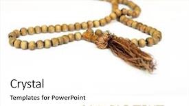  Presentation with prayer islam - Presentation design having islam christianity - close-up of prayer beads background and a white colored foreground