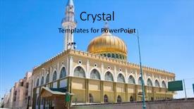  Presentation with mosque - Slides having islam christianity - maquam and mosque of nabi background and a light blue colored foreground