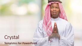  Presentation with arabic music arab man playing - Theme featuring islam christianity - young arabic african man wearing background and a lemonade colored foreground