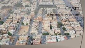  Presentation with riyadh - Amazing slide deck having islam economy - aerial view of riyadh downtown backdrop and a light gray colored foreground