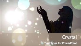  Presentation with woman muslim - Theme enhanced with islam free - muslim woman hands up background and a coral colored foreground