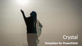  Presentation with arabic woman - Theme having islam free - silhouette muslim arabic woman praying background and a gray colored foreground