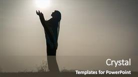  Presentation with islam - Theme enhanced with islam free - silhouette muslim arabic woman praying background and a gray colored foreground