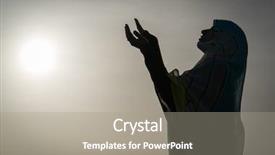  Presentation with arabic woman - Amazing slide deck having islam free - silhouette muslim arabic woman praying backdrop and a gray colored foreground