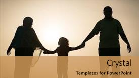  Presentation with free family - Amazing theme having islam free - silhouette of happy family holding backdrop and a yellow colored foreground
