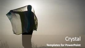  Presentation with woman muslim - PPT layouts having islam free - silhouette of muslim woman background and a gray colored foreground