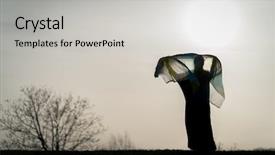  Presentation with woman muslim - PPT layouts with islam free - silhouette of muslim woman background and a light gray colored foreground