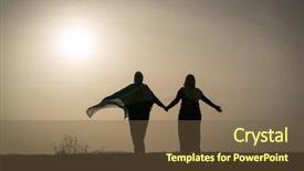  Presentation with two cute sisters playing - Audience pleasing slides consisting of islam free - silhouette of two happy muslim backdrop and a tawny brown colored foreground