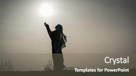  Presentation with mom praying hands - Cool new theme with islam free - silhouette woman praying with her backdrop and a  colored foreground