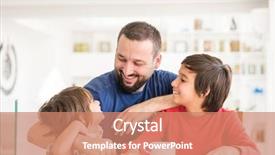  Presentation with islam - Slides with islam holiday - happy father and son background and a coral colored foreground