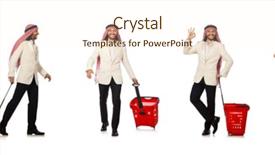  Presentation with arabic music arab man playing - Presentation design consisting of islam market - arab man doing shopping isolated background and a cream colored foreground