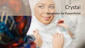  Presentation with wedding islam - Slides consisting of juicy mandarin citrus symbol background and a tawny brown colored foreground