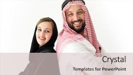  Presentation with happy birthday for husband - Audience pleasing PPT theme consisting of islam marriage - happy arabic wife and husband backdrop and a lemonade colored foreground