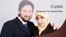  Presentation with wife - Audience pleasing PPT theme consisting of islam marriage - muslim modern couple wife backdrop and a white colored foreground