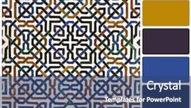  Presentation with tile - PPT theme enhanced with islam pattern - alhambra tile detail colour palette background and a ocean colored foreground