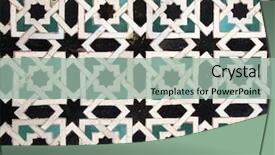  Presentation with tile - Presentation design with islam pattern - arabic tile background background and a  colored foreground