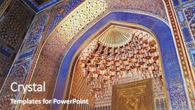  Presentation with islam - Amazing PPT layouts having islam pattern - arch backdrop and a tawny brown colored foreground