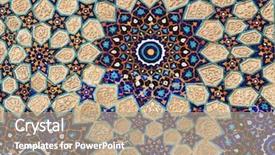  Presentation with decor - Slide deck with islam pattern - asian decor background and a  colored foreground