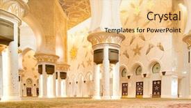  Presentation with zayed - Slides enhanced with islam pattern - beautiful shiekh zayed mosque abu background and a yellow colored foreground