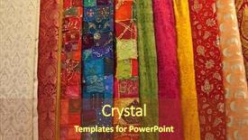  Presentation with colorful fabric - Audience pleasing presentation theme consisting of islam pattern - colorful turkish fabric samples backdrop and a tawny brown colored foreground