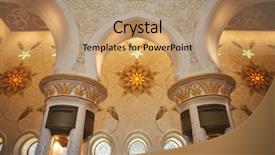  Presentation with abu dhabi united arab emirates - Colorful PPT theme enhanced with islam pattern - decoration of sheikh zayed mosque backdrop and a  colored foreground