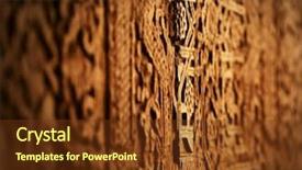  Presentation with wood texture - Presentation theme consisting of islam pattern - grungy oriental texture background and a tawny brown colored foreground