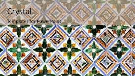  Presentation with ceramic tiles - Audience pleasing slides consisting of islam pattern - moorish ceramic tiles 14th century backdrop and a coral colored foreground