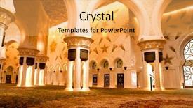  Presentation with zayed - Slide set with islam pattern - sheikh zayed mosque in abu background and a yellow colored foreground