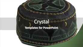  Presentation with islam - Amazing slides having islam pattern - tubeteika - traditional oriental muslim backdrop and a dark gray colored foreground