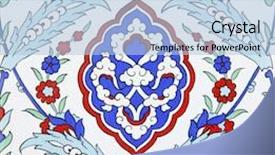  Presentation with tile - PPT layouts featuring islam pattern - turkish artistic wall tile background and a light blue colored foreground