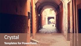  Presentation with morocco - Presentation theme having islam plants - city in morocco background and a coral colored foreground