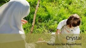  Presentation with tree planting - Amazing PPT theme having wildflower - wild flowers small purple backdrop and a gold colored foreground
