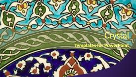  Presentation with tile - Audience pleasing slides consisting of islam plants - tile design in a mosque backdrop and a tawny brown colored foreground