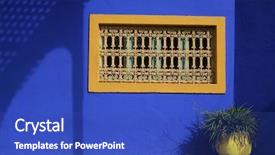  Presentation with treble clef watermark blue - Presentation consisting of islam plants - very simple clear image background and a cobalt blue colored foreground